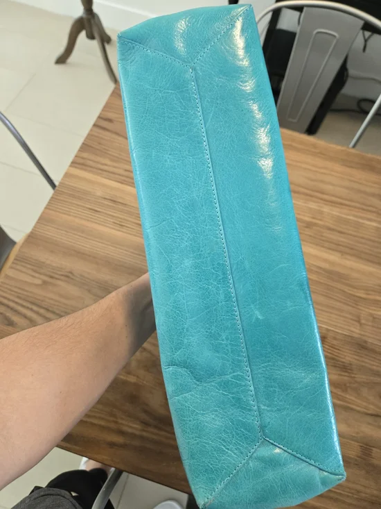 Furla teal leather clutch , Handbag Leather Made In Italy - Picture 13 of 13